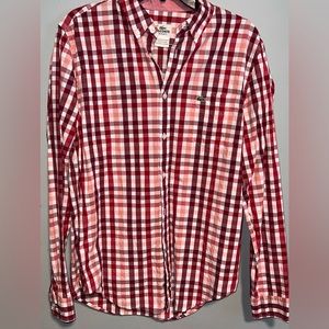 Men’s long sleeve button up shirt.